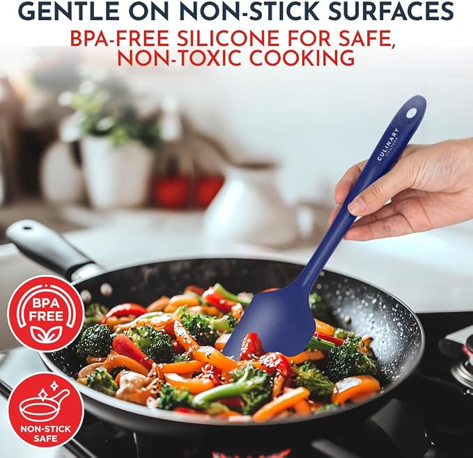 Culinary Couture 4-Piece Blue Baking Spatula Set - Image 5