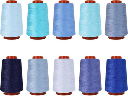 10 Pcs Sewing Thread, All Purpose Sewing Thread, 10 Spools Assorted Colors Each by Unknown