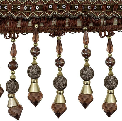 3yards Beading Fringe Trimming Long Beads Tassel Curtain Trim Ribbon Trim - Image 2