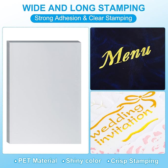 PATIKIL 11.7x8.3" Hot Stamping Foil Paper Sheet, 20 Sheets A4 Heat Transfer Hot - Image 3