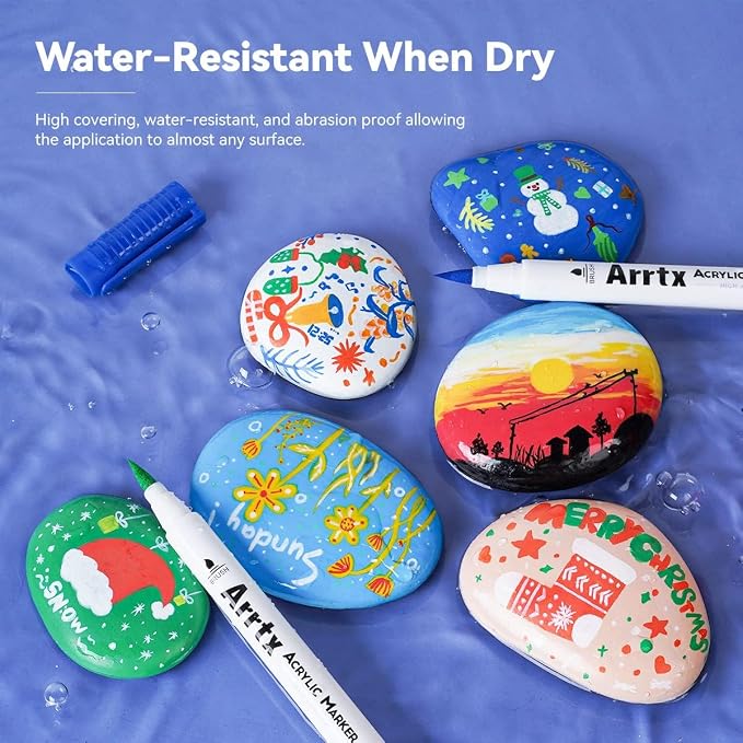 Arrtx 30 Colors Acrylic Paint Pens - Image 5