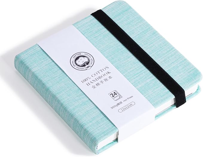 Lightwish Square Watercolor Journal, 100% Cotton, 300gsm/140lb, 24 Sheets Hot - Image 9
