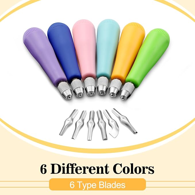 Umigy 24 Pack Craft Linoleum Cutter Kit Carving Tools Assortment Linocut Tools - Image 2