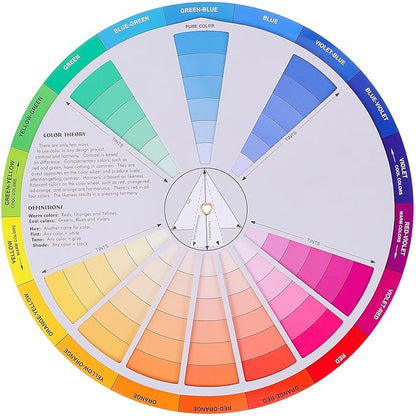 Garneck Creative Color Wheel Learning Chart Color Mixing Rotation Tool by GARNECK