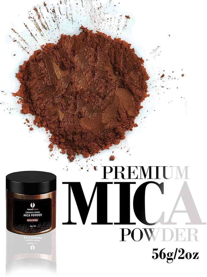 Metallic Bronze Mica Powder for Epoxy Resin 56g / 2oz. Jar - Image 2