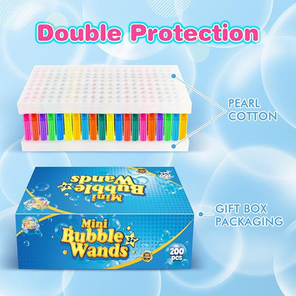 SpringFlower 200 Pieces Mini Bubble Wands, Party Favors Assortment Toys - Image 3