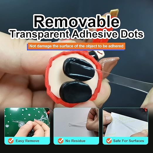 504 Pcs Clear Removable Adhesive Dots, Glue Point Dots - Image 3