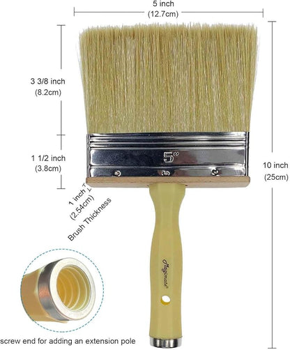 Paint Brush 5 inch, Shed and Fence Stain Block Brush - Image 3