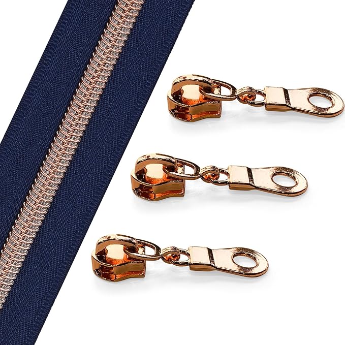 The Yards 10 Yards Bulk Navy Blue Nylon Coil Zipper - Image 2