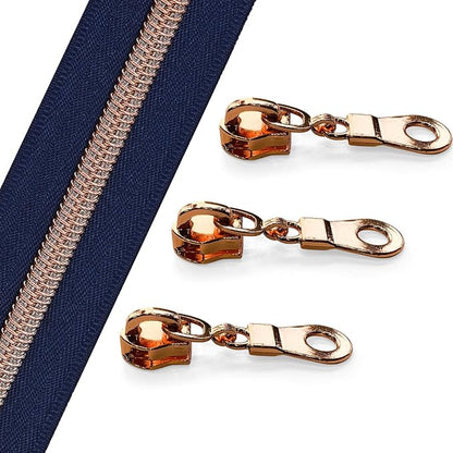The Yards 10 Yards Bulk Navy Blue Nylon Coil Zipper - Image 2