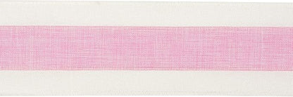 MEEDEE Pink White Stripe Wired Burlap Ribbon - Image 8
