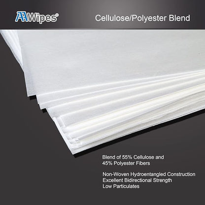 AAwipes Cleanroom Cellulose/Polyester Wipes Bulk, Lint Free Nonwoven - Image 2