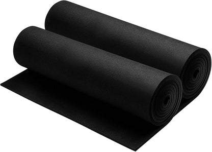 2Pcs EVA Foam 4mm, Cosplay Foam 16x59 inch Black, High Density 90 kg/m³ by AMZQNART