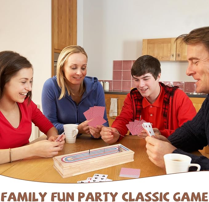 Wooden Cribbage Board Game Set - Image 6