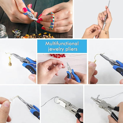 Toolour Jewelry Pliers Set Jeweler Making Tools Kit, Mini Craft Pliers Tool - Image 4