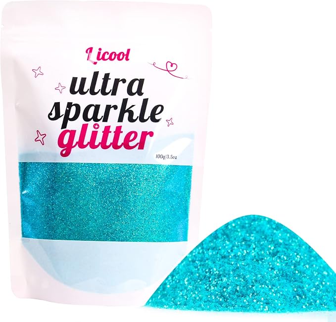 100g/3.5oz Pack Iridescent Rainbow Fine Glitter by LICOOL+GLITTER