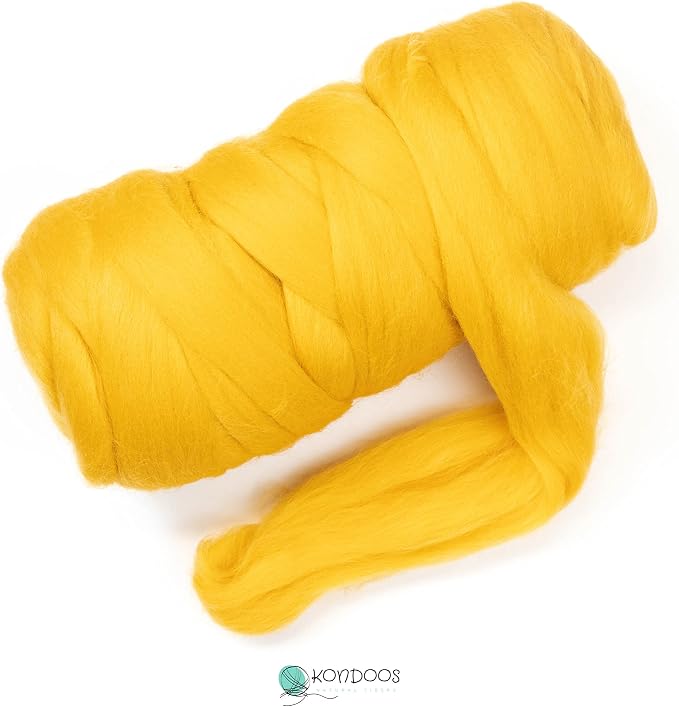 Colored Natural Wool roving, 1 lb. Best Wool - Image 2