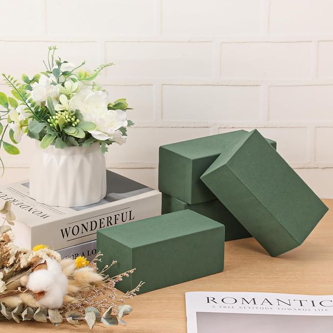 IHDYPPEW 20 PCS Green Floral Foam Blocks, Dry and Wet Florist Foam - Image 4