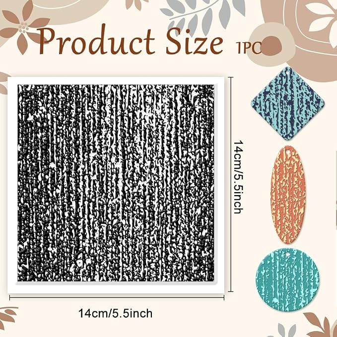 CHGCRAFT Polymer Clay Texture Sheets Sandpaper Texture Silicone Clay Texture - Image 2