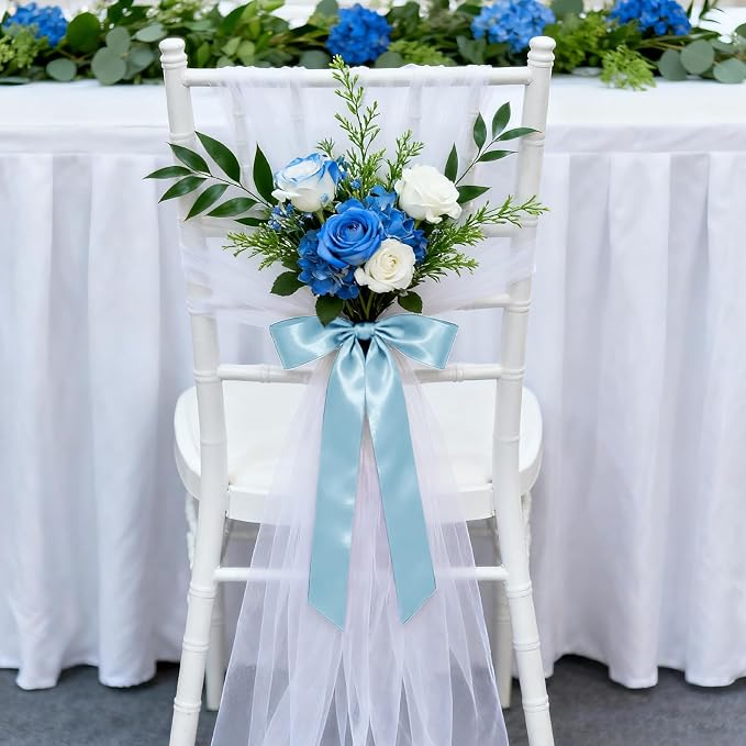 1-1/2 Inch 100 Yards Satin Ribbon Light Blue, Solid Color Fabric Ribbon - Image 5