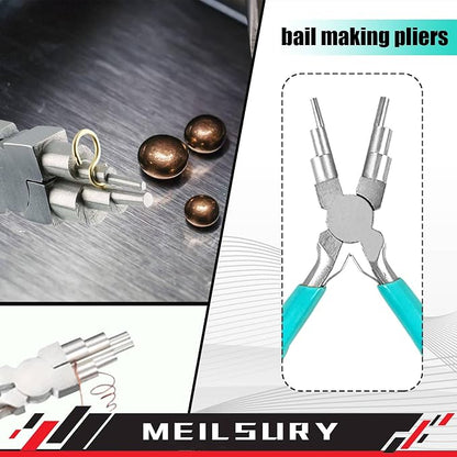 3-Piece jewelry pliers set includes a 6-in-1 bail making looping pliers - Image 3