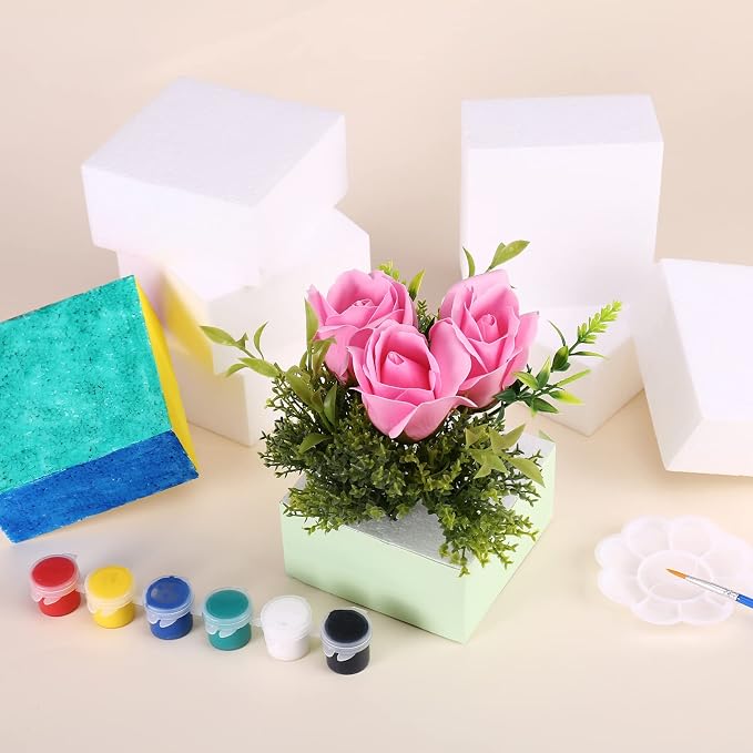 AMZQNART 8 Pack Crafts Foam Blocks, Flower Arrangements, School and Home DIY. - Image 6