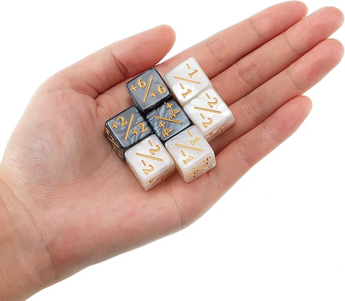 Sumind 24 Pcs Magic Life Counter Dice -1/+1 Counters Commander Buff Tokens 6 - Image 5