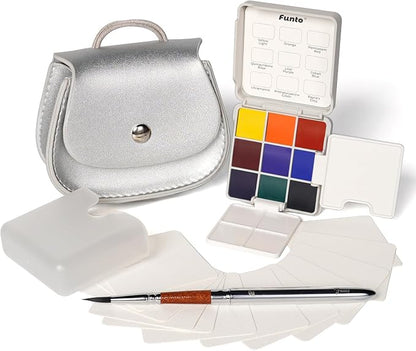 Funto Pocket Watercolor Set, Travel Color Kit, by FUNTO