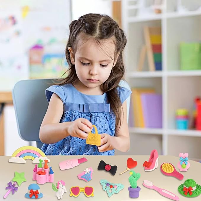 72 Pcs Erasers for Kids, Mini Pencil Eraser Bulk Classroom Prizes, Fun Puzzle - Image 6