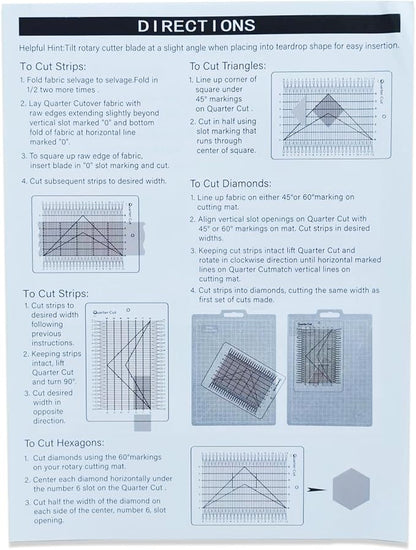 YICBOR Quarter Cut Slotted Ruler Template - Image 3