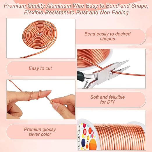 Anezus 12 Gauge Craft Wire Bendable - 2mm Metal Armature Sculpting Wire - Image 2