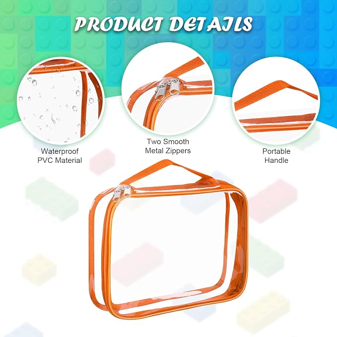 8 Packs Toy Storage Bags with Zipper, Reusable Toy Storage Organizer with - Image 3