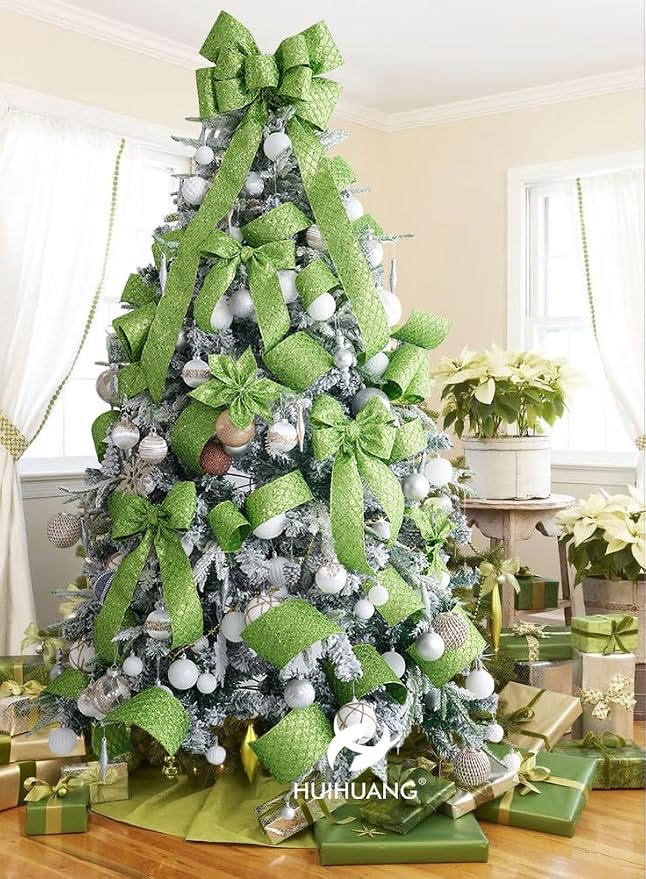 HUIHUANG Lime Green Wired Ribbon - Image 6