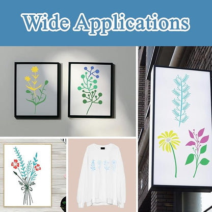 36 Pieces Flower Stencils for Painting on Walls, Reusable Floral Stencils - Image 6