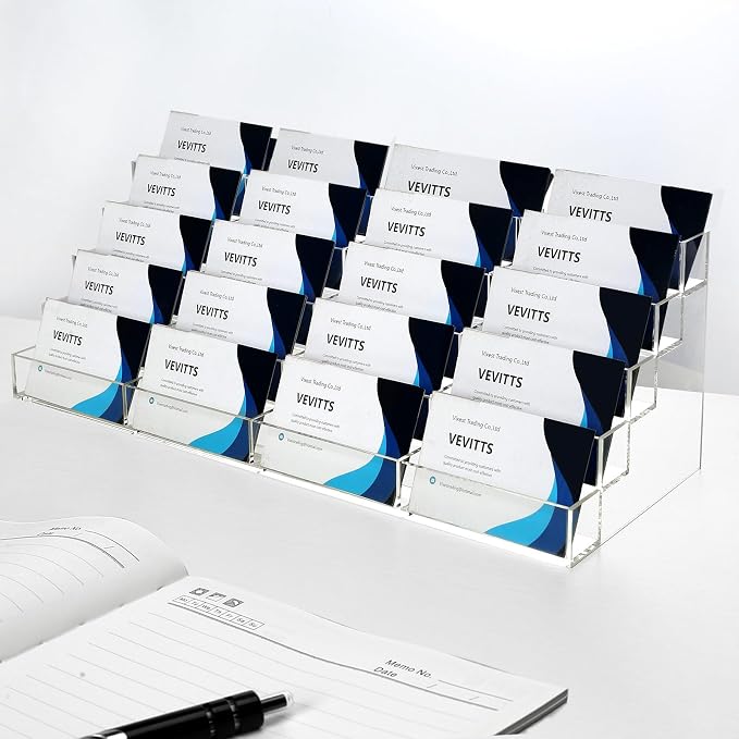 20 Slots Acrylic Business Card Holder by Vevitts