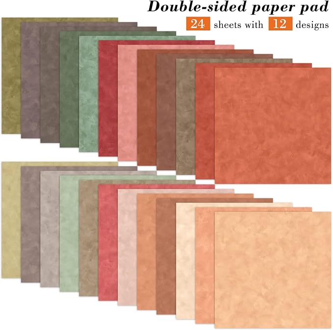 6x6 Inch Colorful Scrapbook Paper Pad- 24 Sheets Double Sided - Image 2