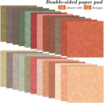 6x6 Inch Colorful Scrapbook Paper Pad- 24 Sheets Double Sided - Image 2