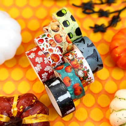 Halloween Washi Tape Set 16 Rolls, Fall & Spooky Decorative Tape, Autumn Washi - Image 3