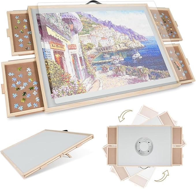 ALL4JIG 2000 Pieces 2-in-1 Tilting & Rotating Puzzle Board by ALL4JIG