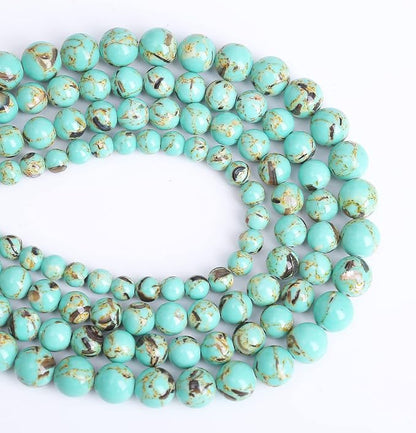 10mm 38pcs Turquoise Beads - Image 4