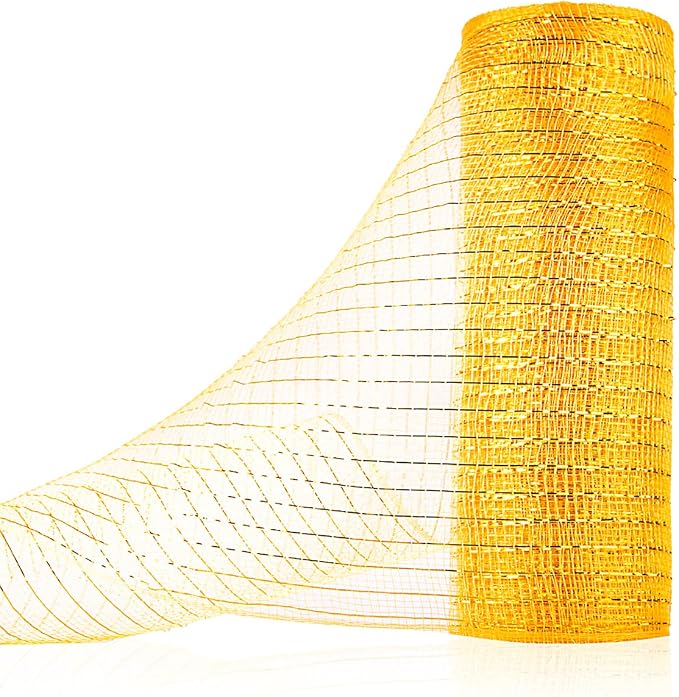 Anivia Deco Mesh Ribbon, 10inch x 30 Feet Each Roll Metallic Foil Mesh Ribbon by Anivia