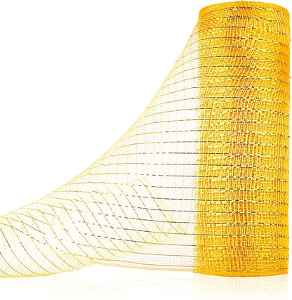 Anivia Deco Mesh Ribbon, 10inch x 30 Feet Each Roll Metallic Foil Mesh Ribbon by Anivia