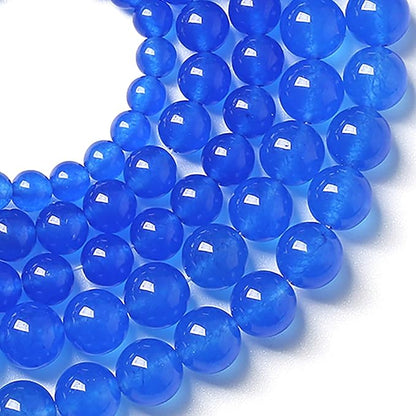 6MM Natural Purplish Blue Chalcedony Stone Beads Crystal Energy Round Loose - Image 3