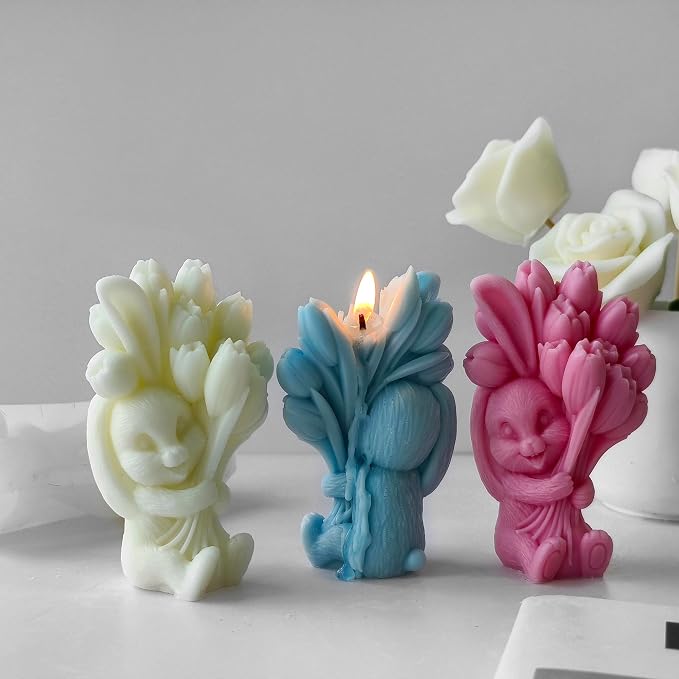Rabbit Tulip Animal Soap Mold - Image 6