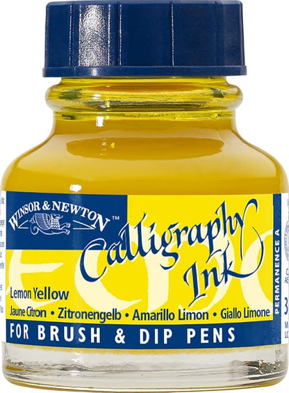 Winsor & Newton Calligraphy Ink, 30ml Bottle, Lemon Yellow by WinsorNewton