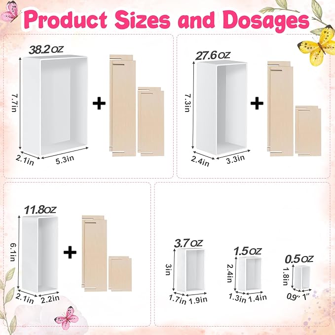 Large Resin Molds Silicone 6PCS Rectangular Cube Silicone Molds - Image 2