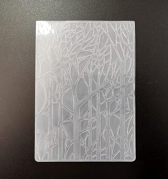 NZJ Merry Christmas Forest Tree Plastic Embossing Folders - Image 2