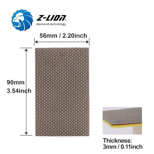 Z-Lion Diamond Abrasive Paper Sheets 120 Grit Diamond Sandpaper Nylon Back - Image 2