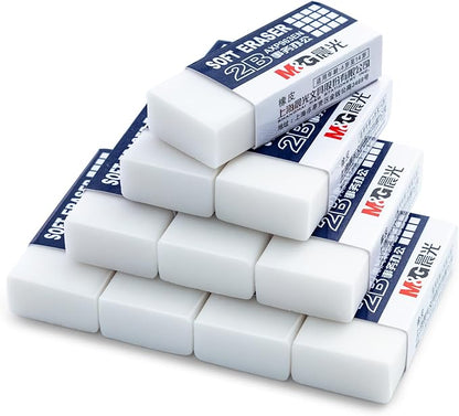 M&G 24 Pack Erasers Pencil Erasers, 2B White Rubber Eraser Rectangular Bulk by MG