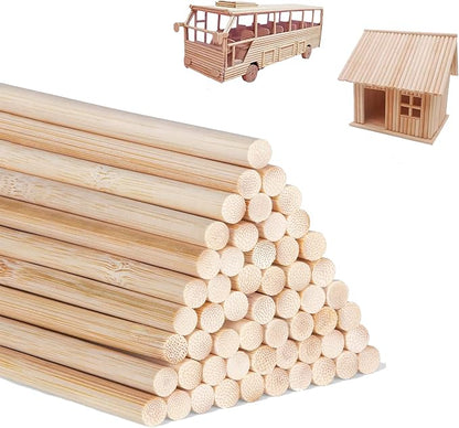 1/4 x 36 Inch 25PCS Dowel Rods Wood Sticks Wooden Dowel Rods by DaTpuik
